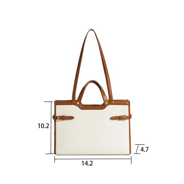 Stylish PU Business Work Tote Bag for Women - Image 3