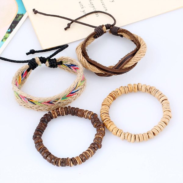 Jute Hand-woven vintage multi-layered bracelet - Image 3