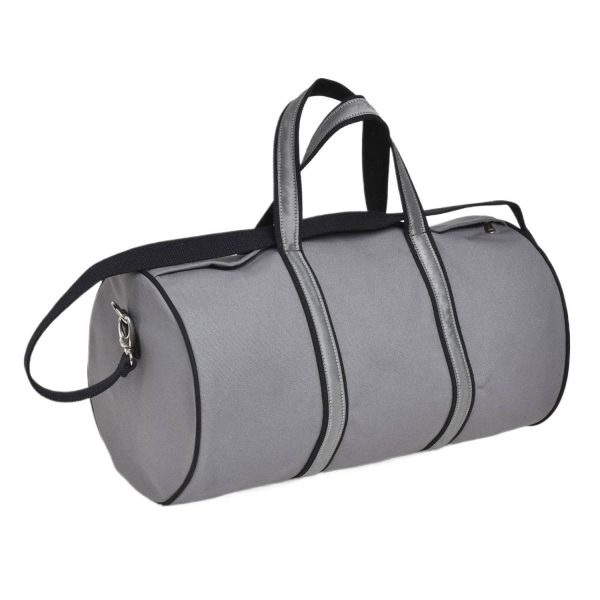 Lightweight Round-Shaped Canvas Gym Travel Bag w/ Strap - Image 3