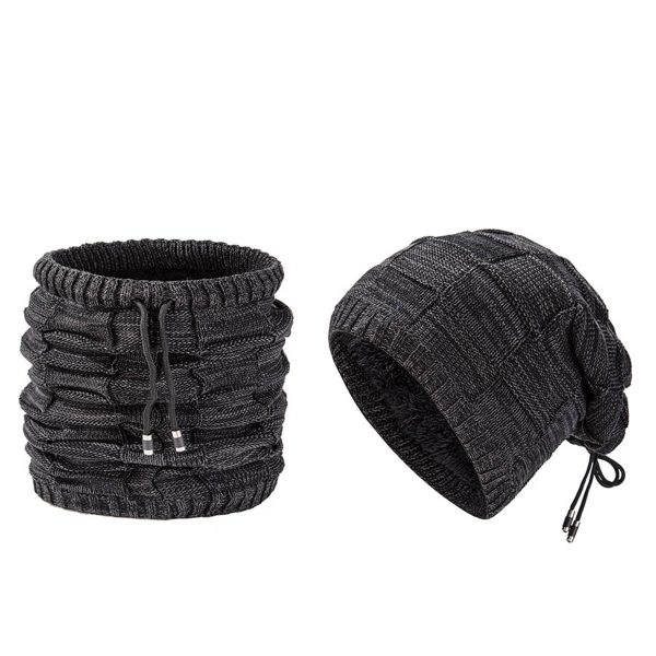 Winter Double use Fleece Neck Warmer Scarf Beanie Hat - Image 2