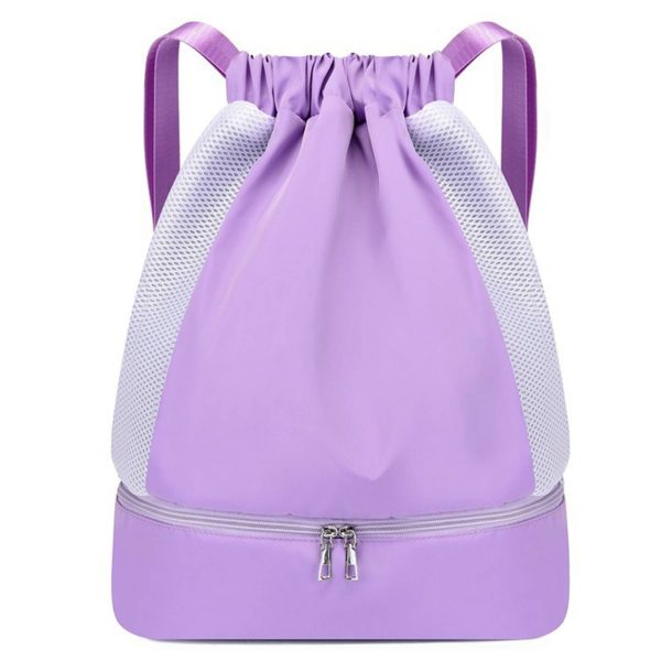 Nylon Waterproof Drawstring Backpack - Image 6