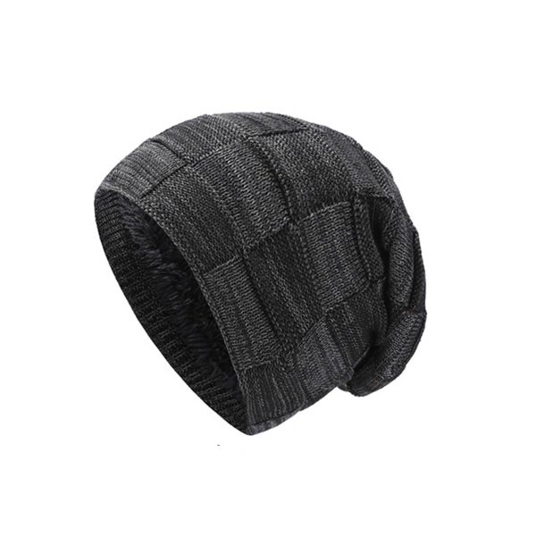 Men Lined Knit Warm Thick Binie Hat - Image 8