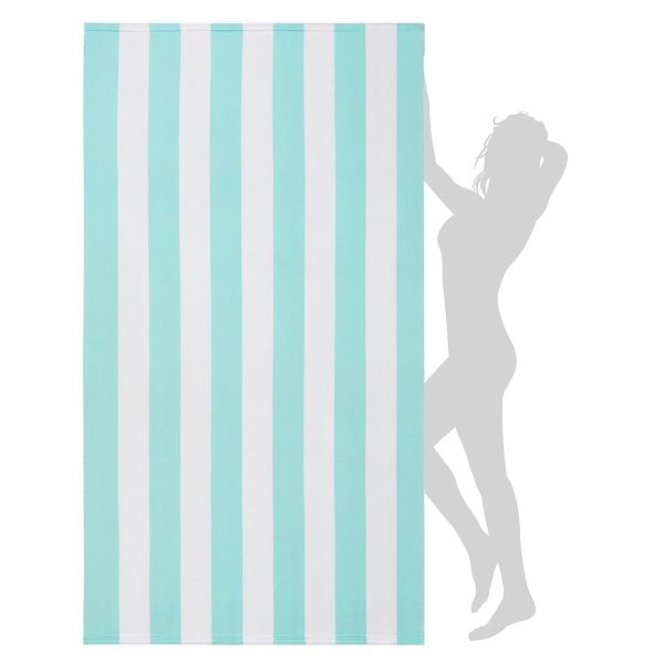 Lightweight Quick-Dry Colorful Striped Beach Towel - Image 3