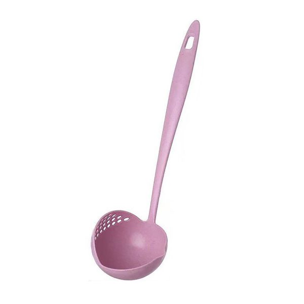 Heat-Resistant Hanging 2-In-1 Kitchen Ladle W/ Strainer - Image 3