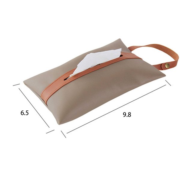 PU Leather Tissues Box with Hanging Strip - Image 7