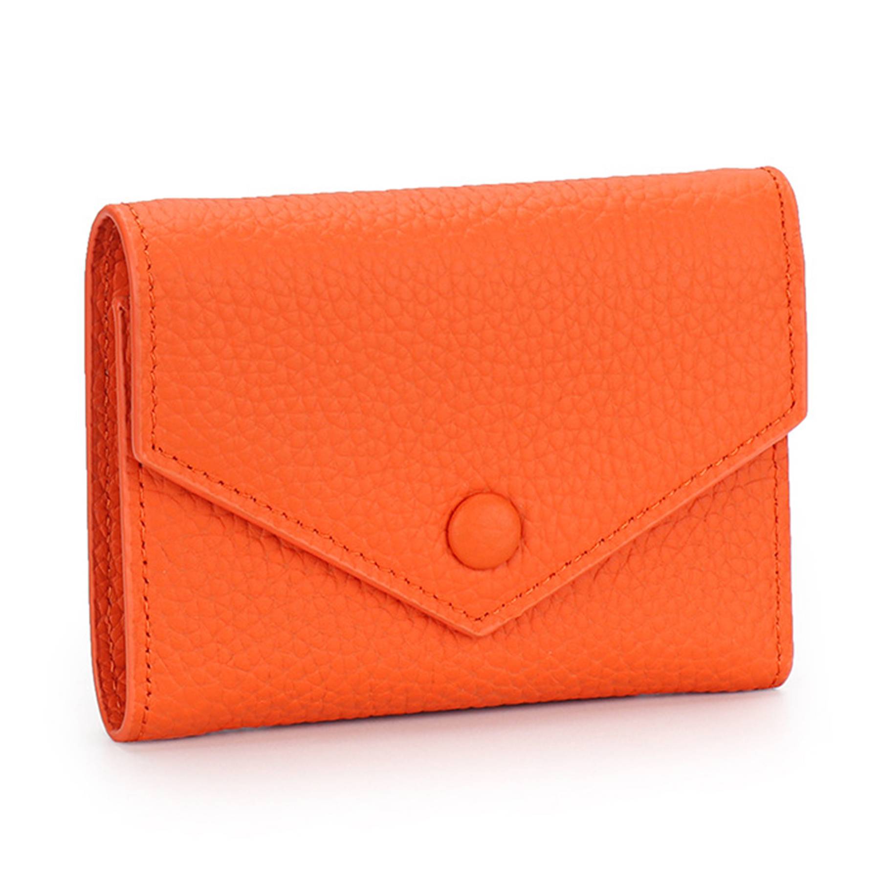 Genuine Leather Simple folding envelope coin wallet - Image 4