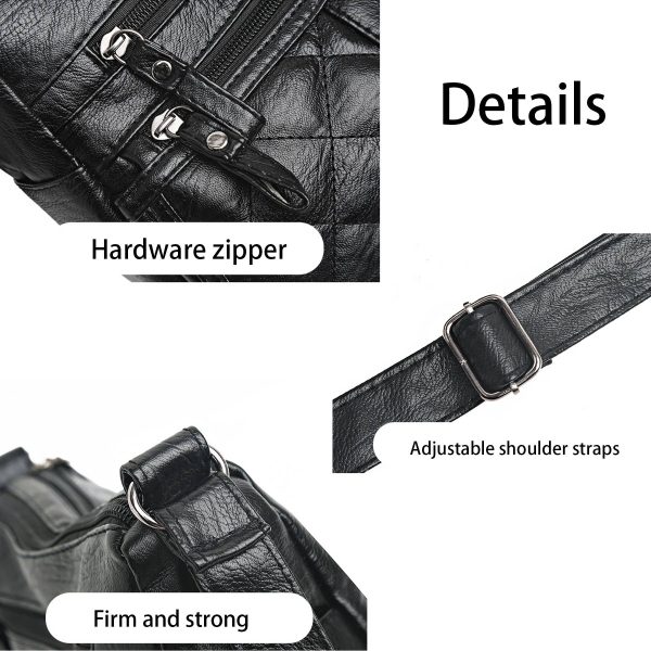 PU Leather soft shoulder cross-body bag - Image 5