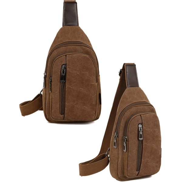Crossbody Canvas Sling Bag Backpack with Adjustable Strap - Image 2