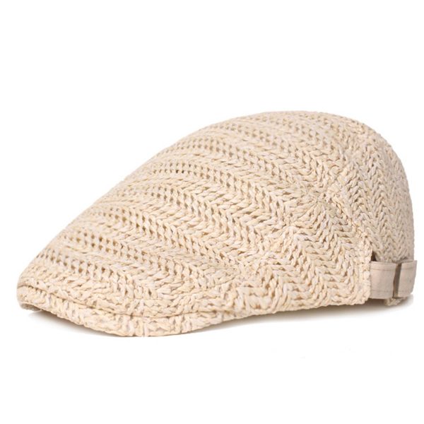 Men Flat Cap Breathable Summer Newsboy Hat - Image 4