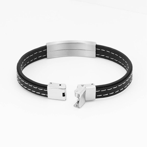 Woven men's leather bracelet - Image 3