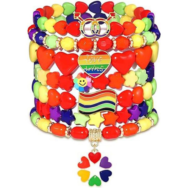 Plastic Bisexual soft earthenware letter bead bracelet - Image 2