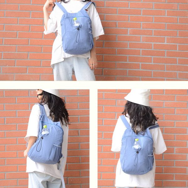 Lightweight Foldable Nylon Backpack w/ Casual Design - Image 8
