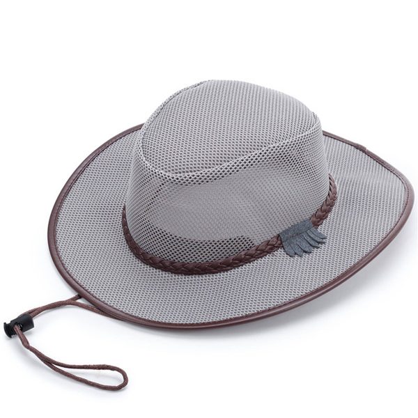 Polyester Breathable denim along sunscreen men's hat - Image 2