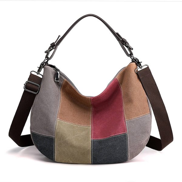 Multi-Color Splice Cross Body Shoulder tote bag - Image 2