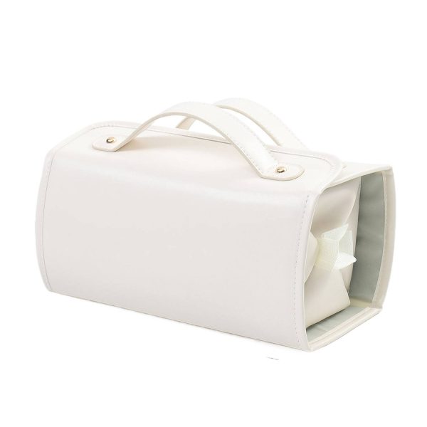 Portable PU Leather Travel Cosmetic Bag Detachable Pouches