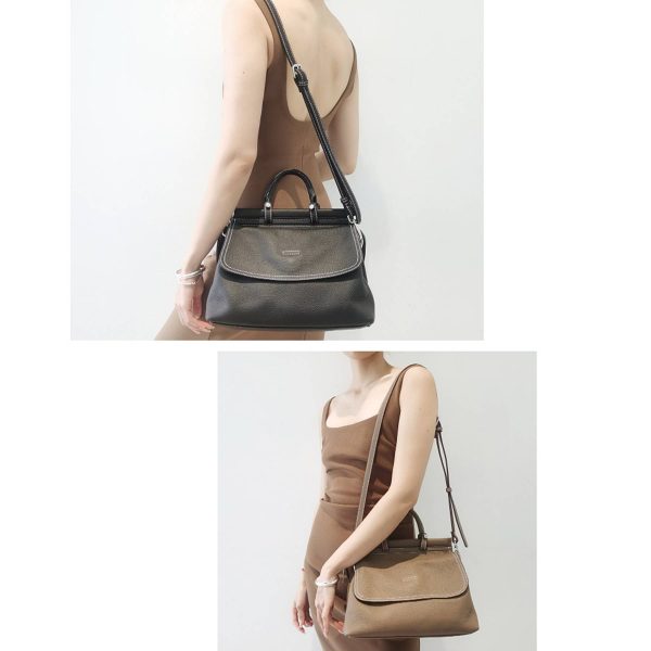 Genuine Leather Fashionable Large Crossbody Tote Bag - Image 6