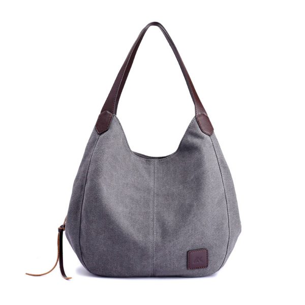 Canvas Women's Multi-pocket Tote Bag - Image 5
