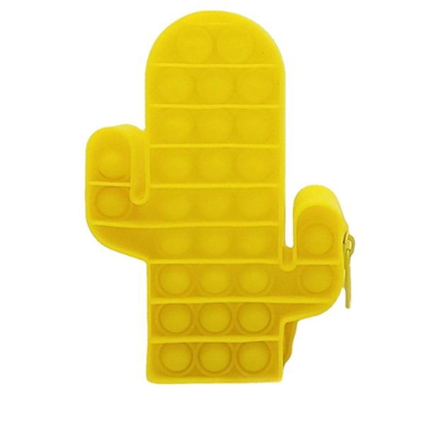 Cactus Shape Silicone Push Pop Bubble Pencil Case - Image 4
