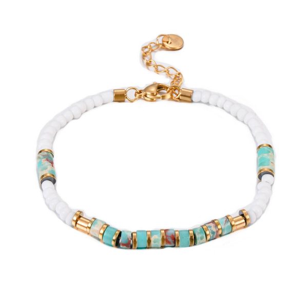 Stainless steel turquoise bracelet - Image 2
