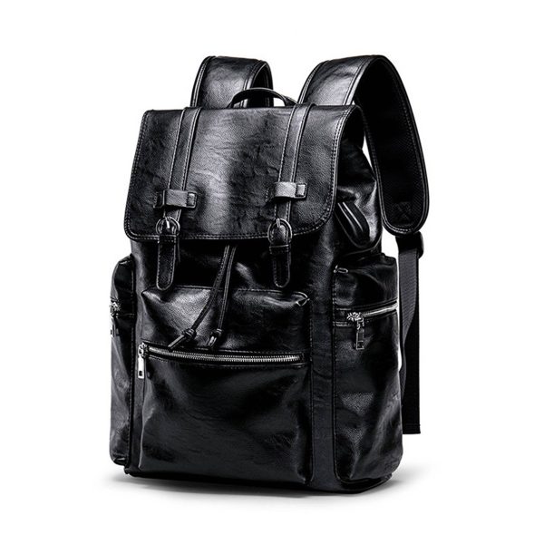 PU soft leather backpack - Image 2
