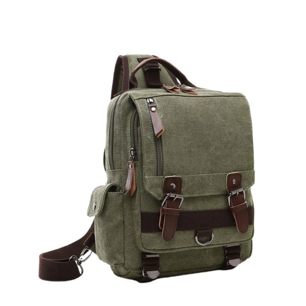 Large Capacity Canvas Crossbody Backpack for Business Travel - Image 5