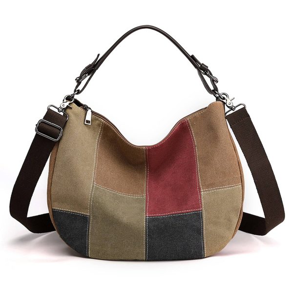 Multi-Color Splice Cross Body Shoulder tote bag