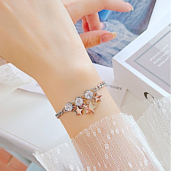 Five pointed star titanium steel bracelet - Image 5