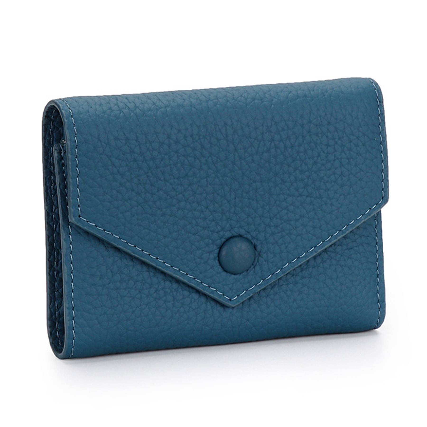 Genuine Leather Simple folding envelope coin wallet - Image 6