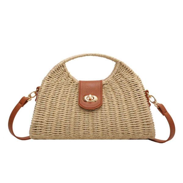 Straw Crossbody Bag for Women