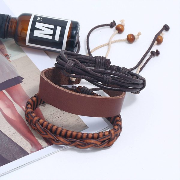 PU Three-piece braided bracelet - Image 3
