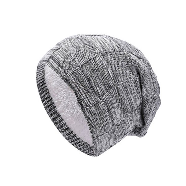 Men Lined Knit Warm Thick Binie Hat - Image 9