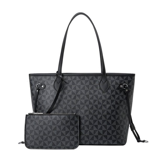 Pvc Check Waterproof Tote Bag For Women - Image 3