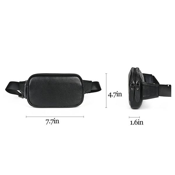 Men'S Genuine Leather Adjustable Waist Bag - Image 5