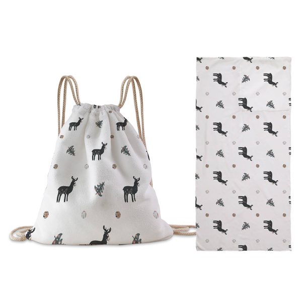 Folding Beach Towel w/ Drawstring Bag - Image 4