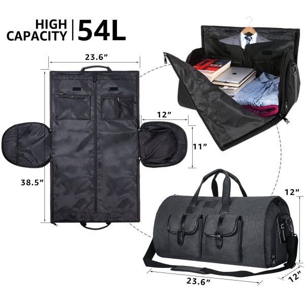Oxford waterproof Garment Travel Duffel Bag with Shoe Pouch - Image 7