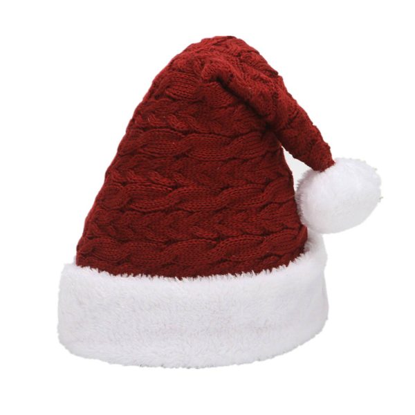 Knitted Woolen Christmas Hat - Image 3
