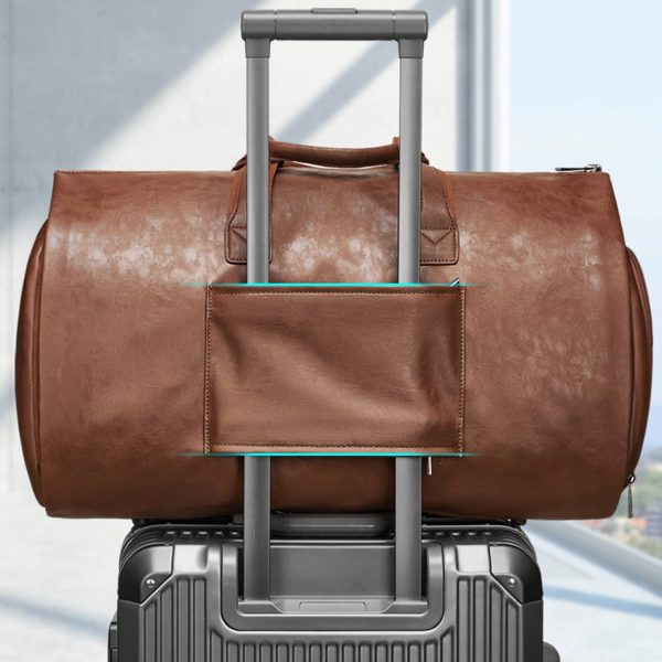 Vintage Duffle Bag with Shoe Compartment - Image 3