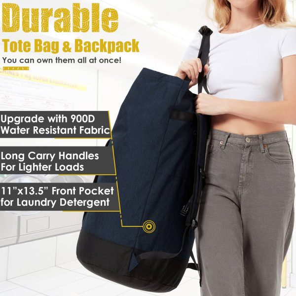 Polyester Heavy Duty Laundry Backpack - Image 4