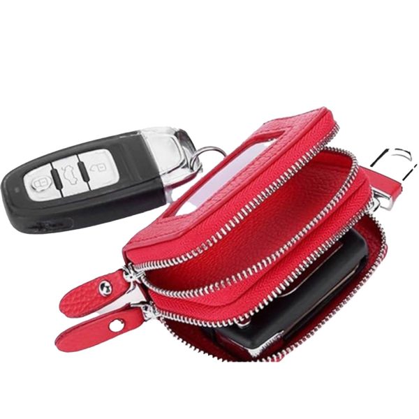 Durable car key bag w/ double zippers - Image 7