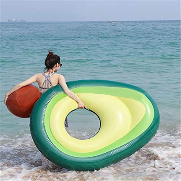 Inflatable Avocado Pool Float Floatie With Ball - Image 5