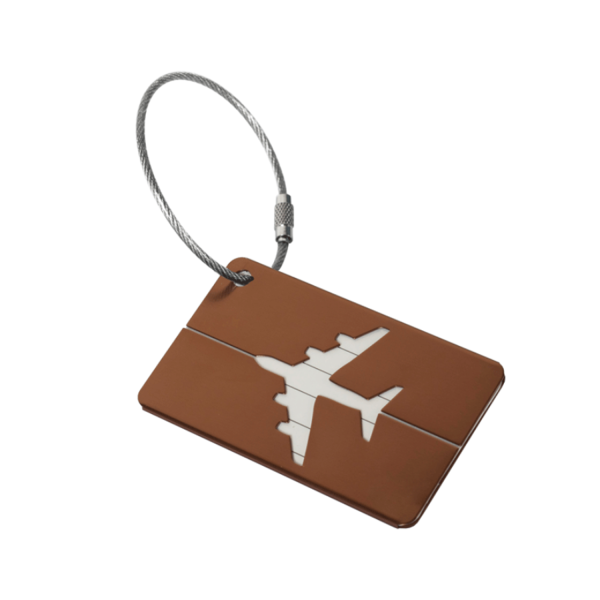 Aluminum Airplane Pattern Tag for Travel Suitcase - Image 2