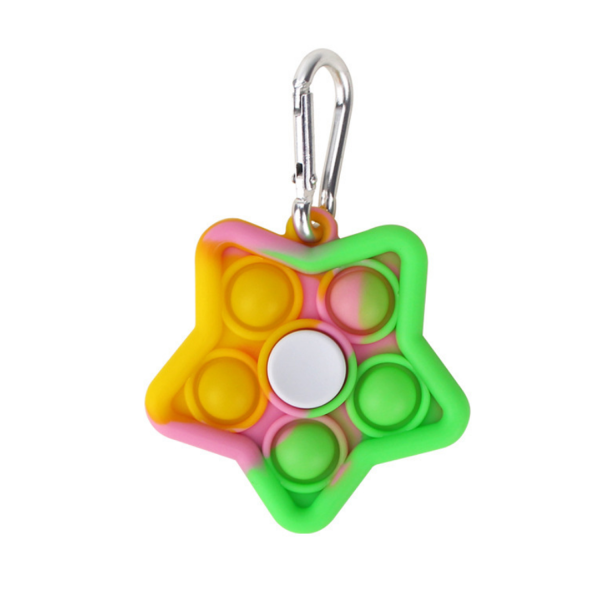 Multi Color Star Shape Silicone Finger Fidget  Spinner