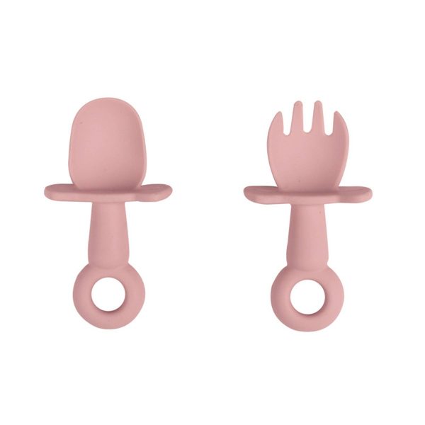 Silicone Baby Spoons Self Feeding and Forks