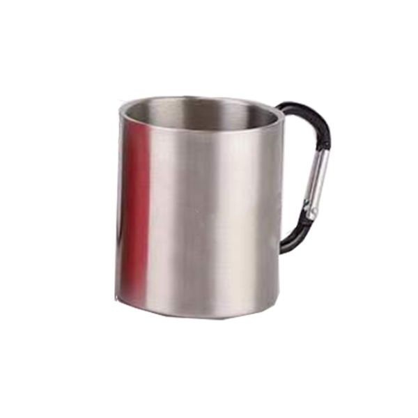 7.5 Oz Stainless Steel Coffee Mug with Mountain Buckle Handl