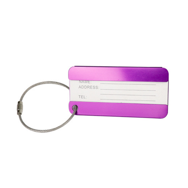Square Aluminum Alloy Travel Luggage Tag - Image 2