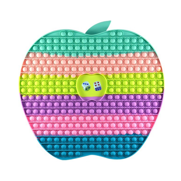 Apple Silicone Push Pop Bubble Chess Board with Dice - Image 2