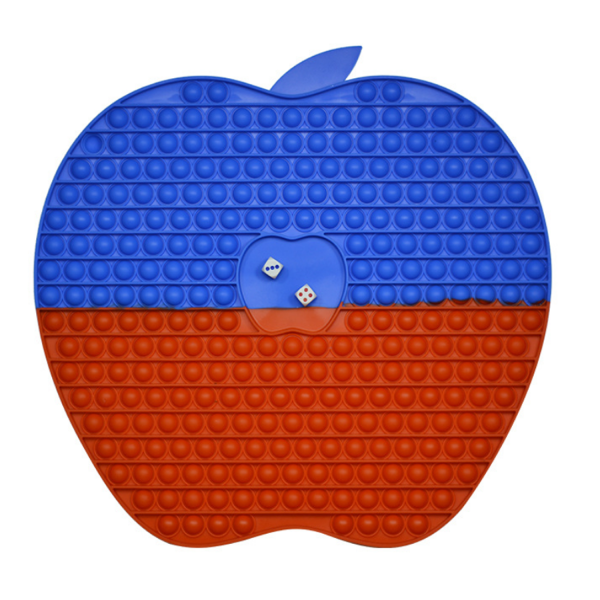 Apple Silicone Push Pop Bubble Chess Board with Dice