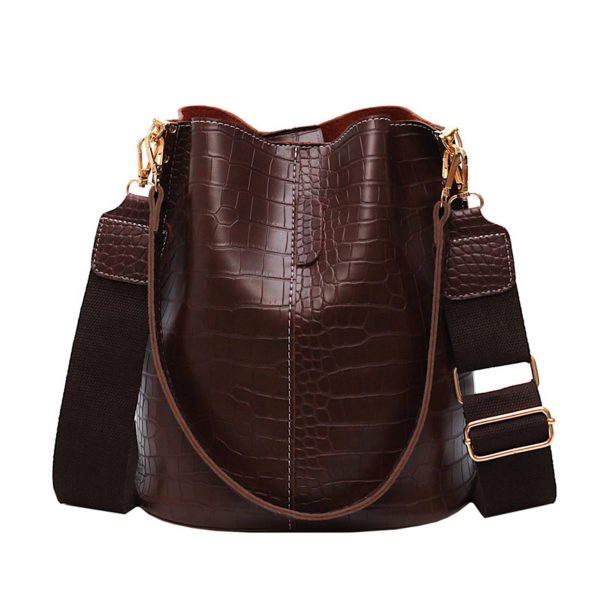 PU Bucket Bag And Crossbody Shoulder Handbags - Image 4