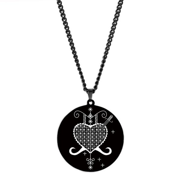 Stainless steel symbol amulet pendant necklace - Image 4
