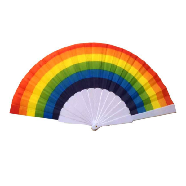 Rainbow Hand Folding Fan
